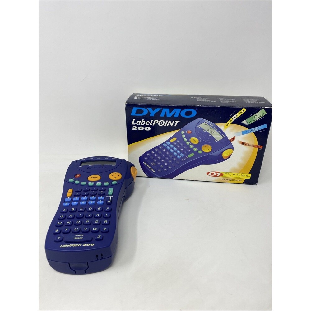 DYMO LabelPOINT 200 Electronic labelmaker With Half Black Ink Works!